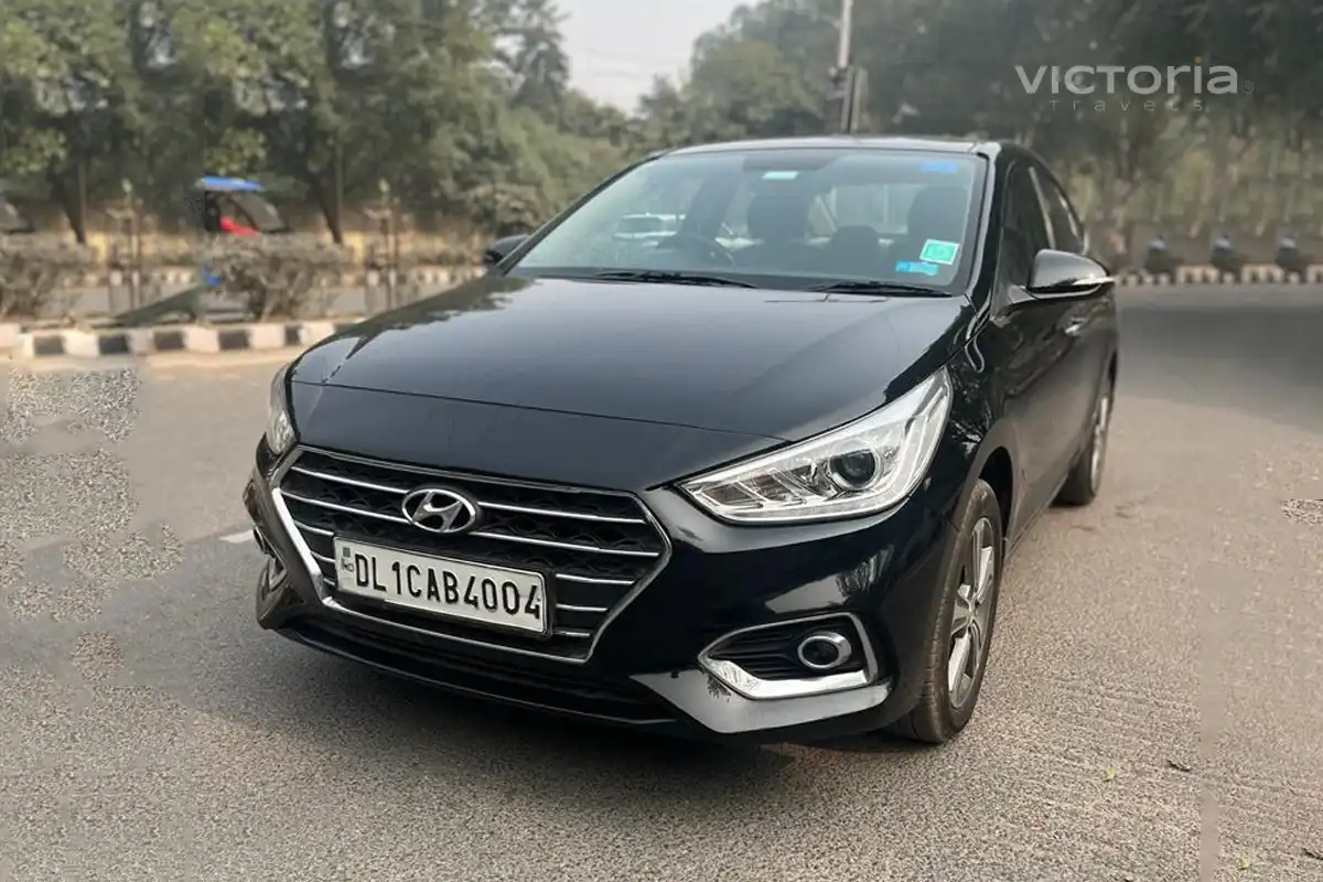 Black Hyundai Verna on Rent