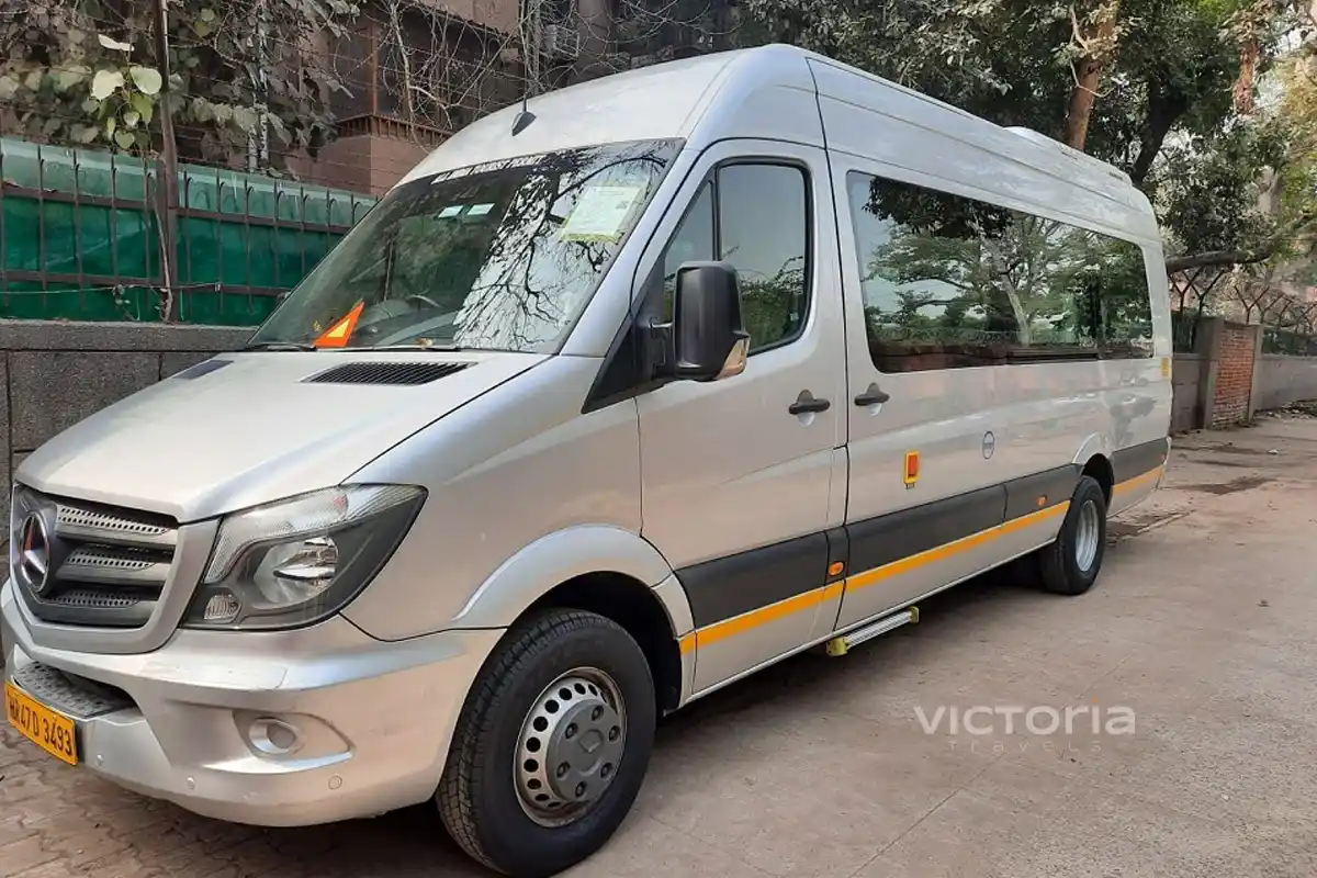 White Mercedes Sprinter on Rent